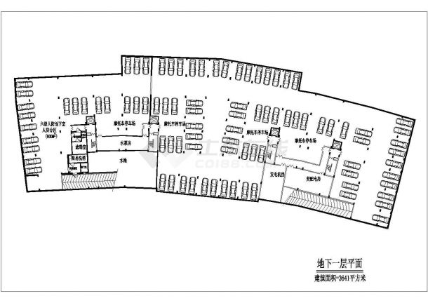 北京某小区11层框架结构商住楼建筑设计CAD图纸（含闷顶层/1-2层商用）-图一