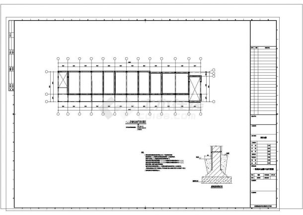 某六层教学楼结构加固设计cad全套施工图（标注详细，共21张图）-图一