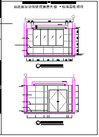 某医院大楼标准层电梯间装修cad设计施工图-图一