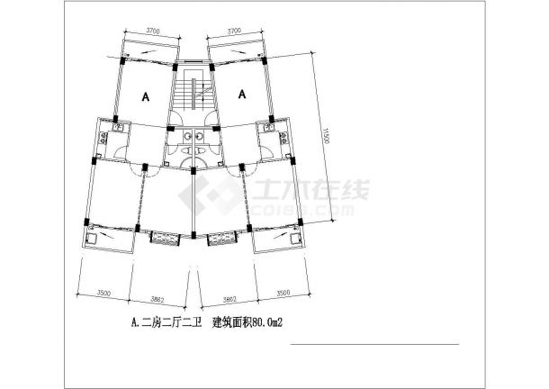松原市北疆花园小区经典热门的平面户型设计CAD图纸（19张）-图一