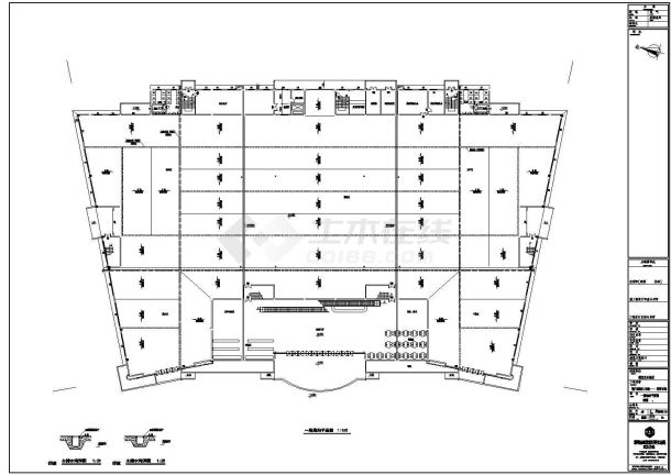 某大型超市建筑CAD大样完整详细施工图-图二
