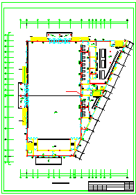 某员工食堂采暖施工cad设计平面施工方案图_图1