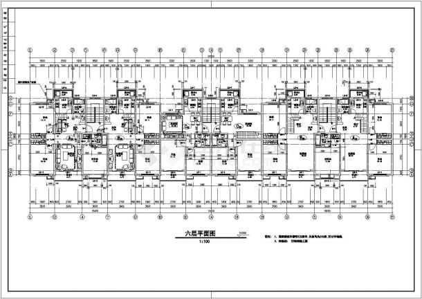 上海某住宅平立剖面设计CAD图纸-图二