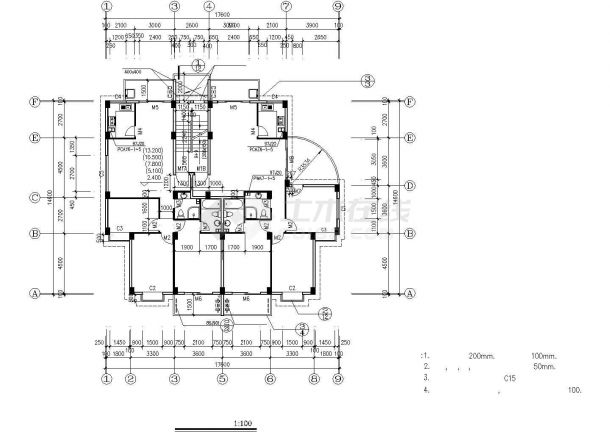 南京市某小区7层砖混结构住宅楼建筑设计CAD图纸（含阁楼和架空层）-图二