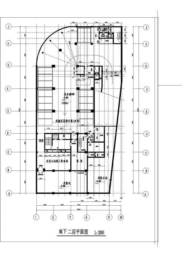 某人防建筑CAD全套设计完整施工图-图二