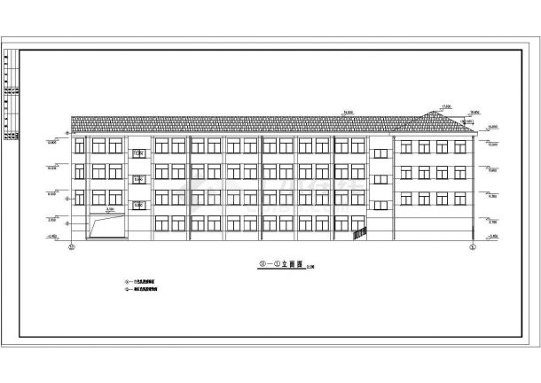 某中学教学楼全套CAD建筑设计完整施工图-图二