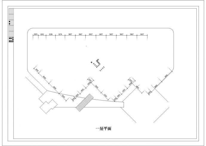 某城镇商业空间综合环境会所CAD设计完整平面_图1