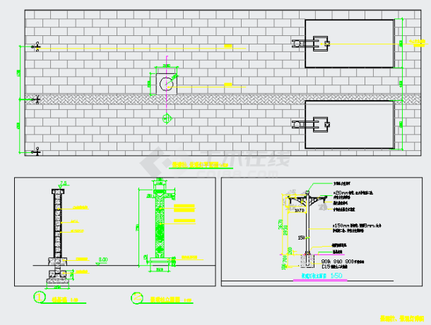 某森林公园CAD设计施工图灯柱-图一