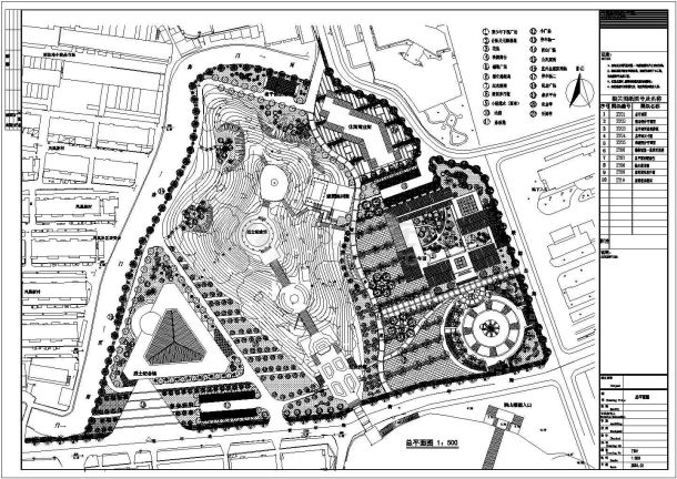 某陵园景观CAD设计成套总图总平面图-图一