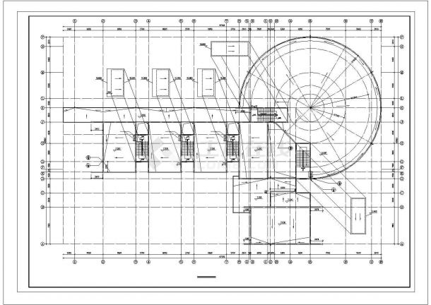 鸡冠石幼儿园全套建筑施工cad图（含顶层楼梯大样图，屋顶平面图）-图一