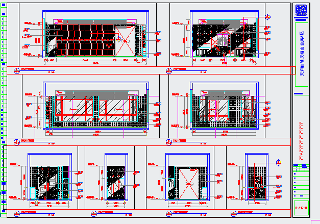 某会议中心会所CAD大样完整设计构造立面图_图1