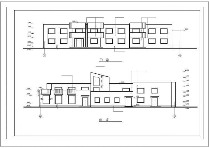 某地六班幼儿园办公楼全套建筑设计cad图（含工 程 做 法 表）_图1