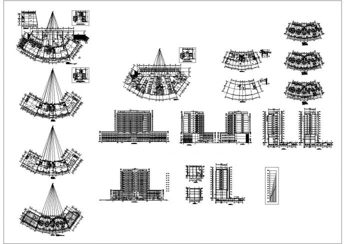 某娱乐城大厦CAD完整设计构造平立剖图_图1