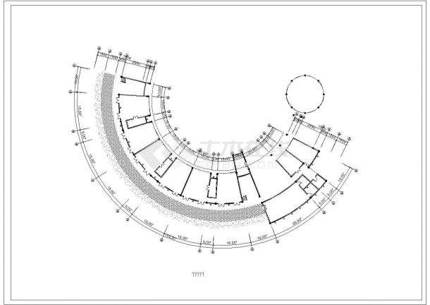 【南京】某幼儿园办公楼建筑施工cad方案图纸（含总平面布置图）-图二