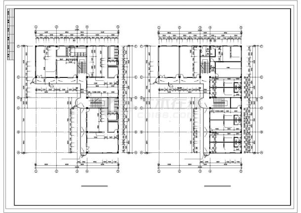 【山东】某农村幼儿园宿舍楼建筑施工设计cad图（含水簸箕大样图，屋面平面图）-图二