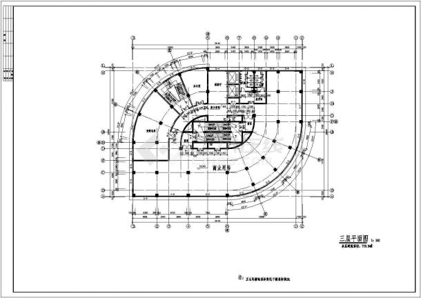  Complete construction drawing of CAD architectural design of a hotel building - Figure 1