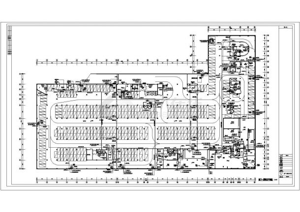 某高层商业大厦强弱电电气CAD设计平面图-图二