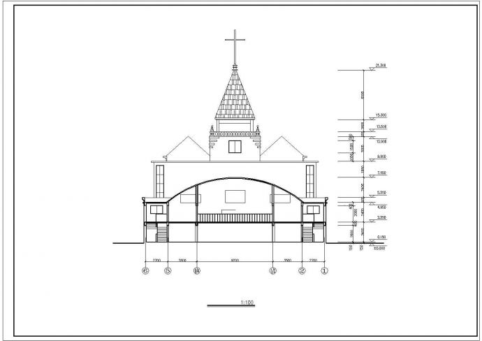 基督教会全套建筑设计CAD施工图_图1