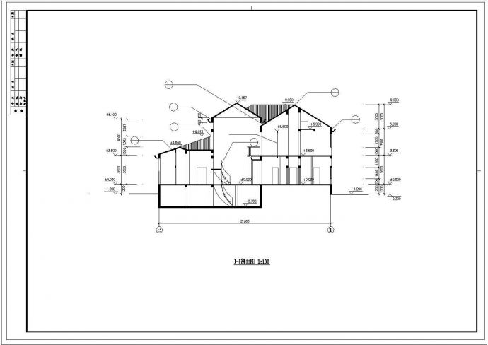 某小高层花园别墅施工CAD设计图_图1