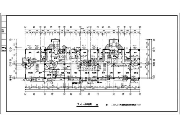某商住楼完整构造CAD设计框架结构施工图纸-图二