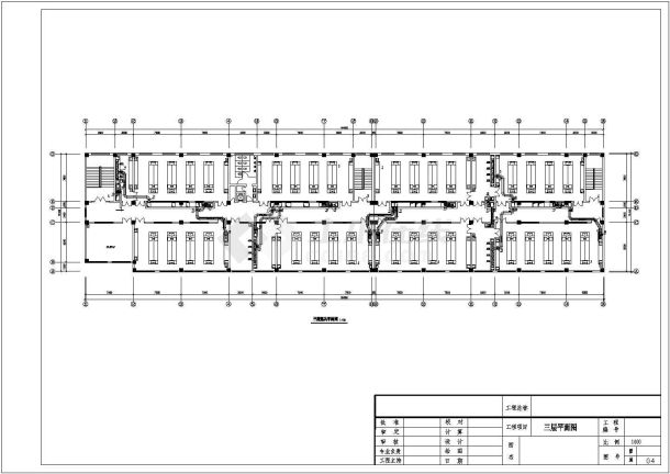 江苏省南通市某县级市乡镇内装修设计某三层建筑通风cad施工平面图纸-图一