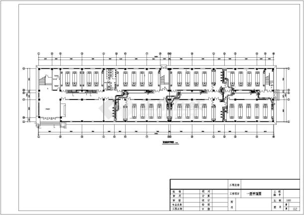 江苏省南通市某县级市乡镇内装修设计某三层建筑通风cad施工平面图纸-图二