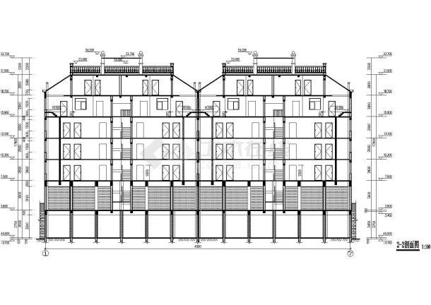 某地6层砖混结构商住楼建筑设计图-图二