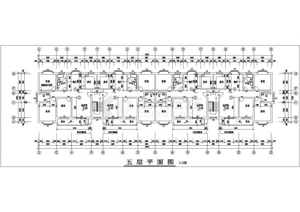 桂林市某小区8层砖混结构单体住宅楼平面设计CAD图纸（含储藏室层）-图一