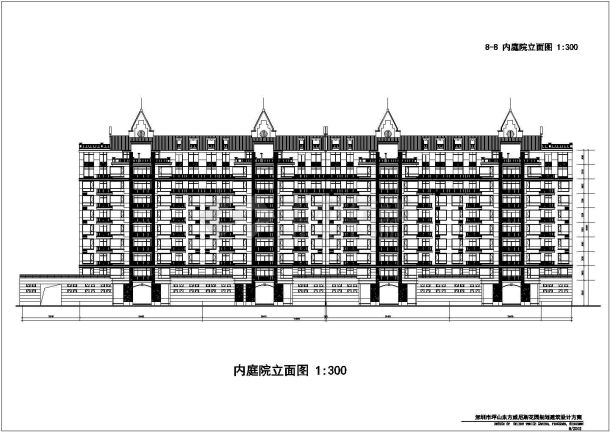 徐州某小区8层砖混结构组合式住宅楼建筑设计CAD图纸（含复式上下层）-图二