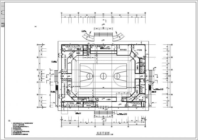 安徽省合肥市某某省级体育馆CAD整套建筑施工图纸_图1