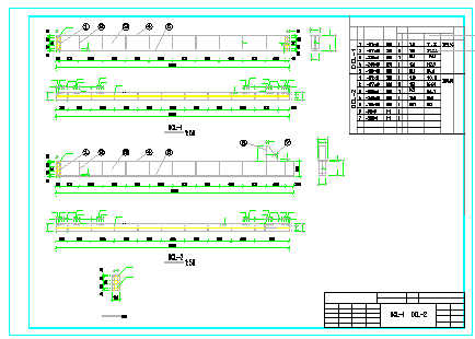 行车梁cad结构设计施工图纸-图一