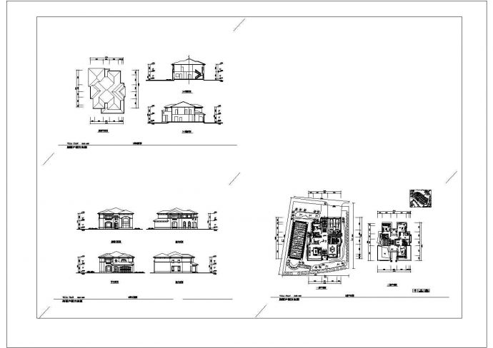 三层独栋别墅建筑施工图，共十张_图1