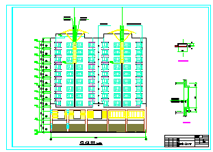 一套小高层住宅楼建筑cad施工设计图纸-图二