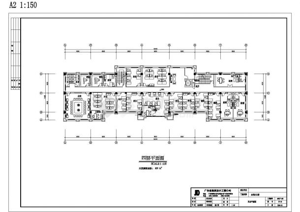 某明月居办公楼CAD建筑大样完整施工图平面-图二