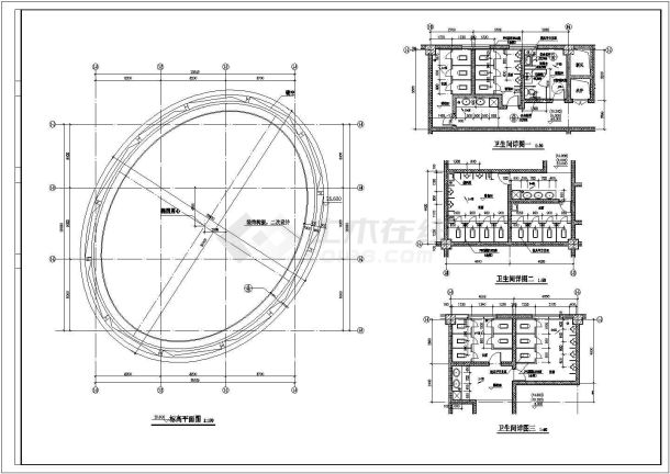 某苏州步行街CAD建筑设计完整大样施工图-图一