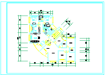 转角建筑户型cad设计建筑施工图纸_图1