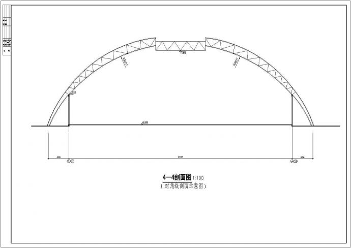 江西省南昌市室内建造某小型体育馆整套CAD施工图纸_图1