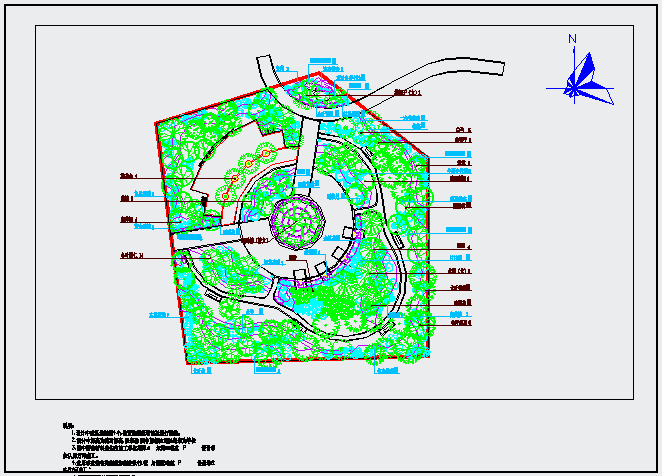 某社区公园绿化CAD设计构造完整施工图_图1