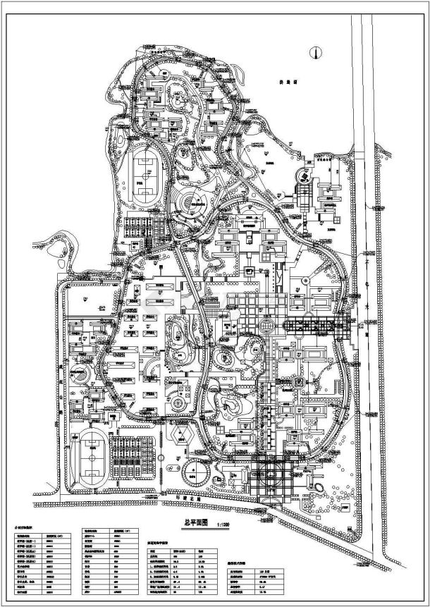 某武汉大学东湖分校新校区CAD设计总平面-图一