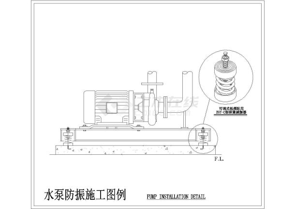 宜春市某设计工厂通风空调隔振设备cad设计图-图一