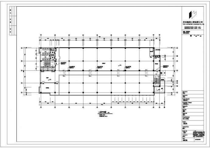 某移动综合楼方案客服机房CAD平面图_图1