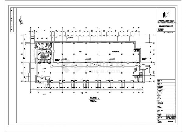 某移动综合楼方案客服机房CAD平面图-图二