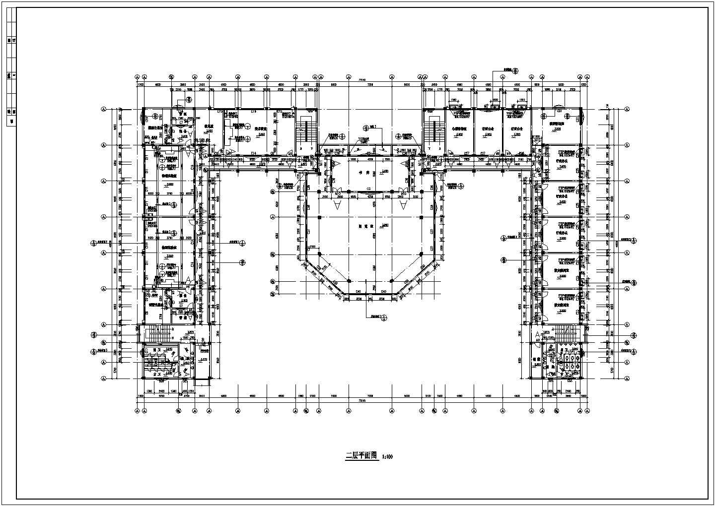 某中学建筑CAD设计构造平面施工图综合楼
