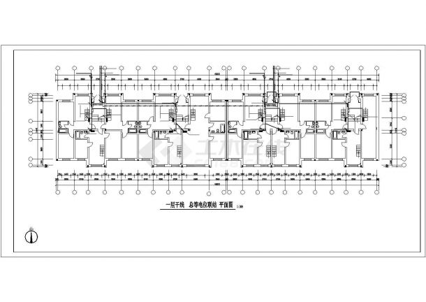 某五层住宅楼全套电气CAD施工图纸-图二