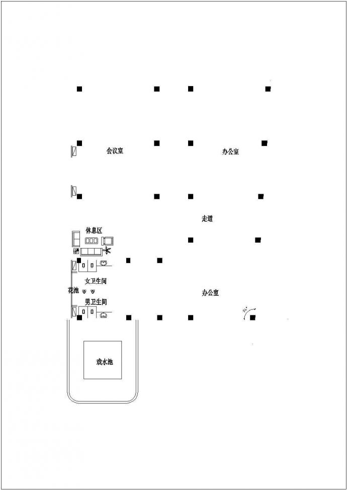 某3层现代装修风格幼儿园设计CAD施工图_图1