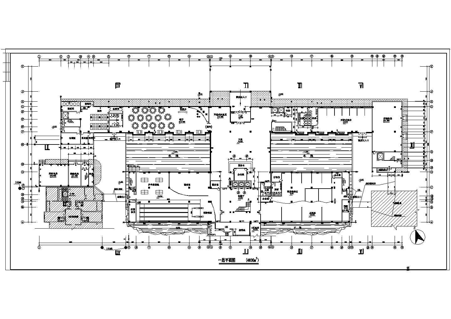 某宾馆设计建筑CAD平立面大样详细施工图