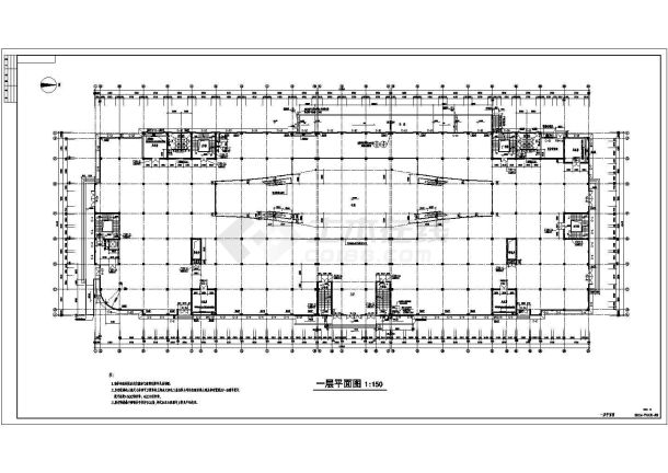某大型商场CAD建筑施工平面详细完整全套图-图二
