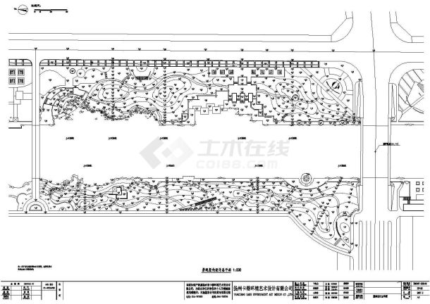 江苏某沿河岸环境景观CAD设计工程施工图全套-图二