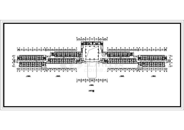 某酒店建筑CAD大样施工完整平面图-图二