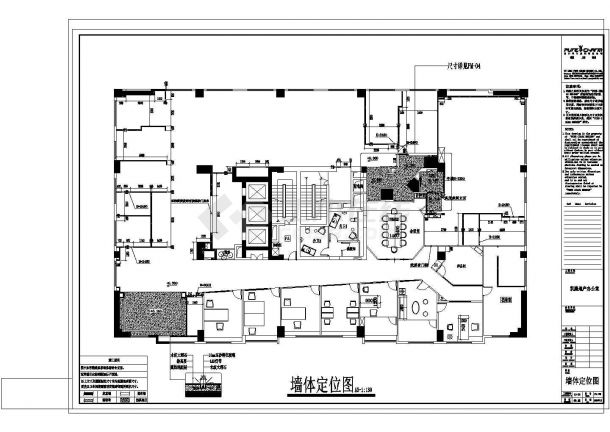 某凯龙地产办公室CAD室内装修设计大样图纸-图一